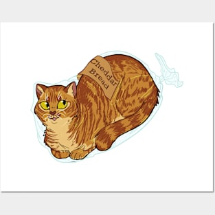 Catloaf: Cheddar Bread (Orange tabby) Posters and Art